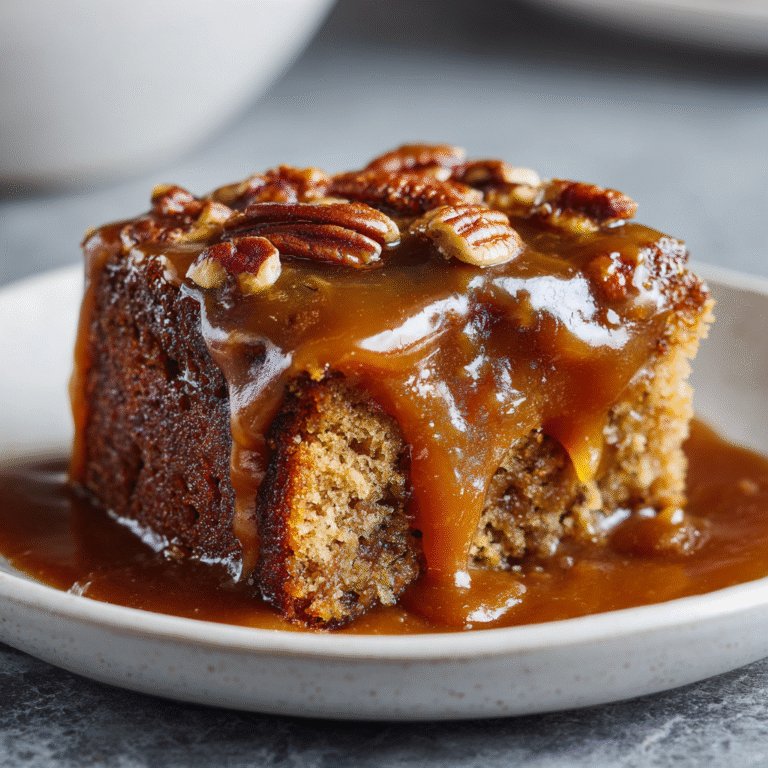 Moist Caramel Pecan Cake