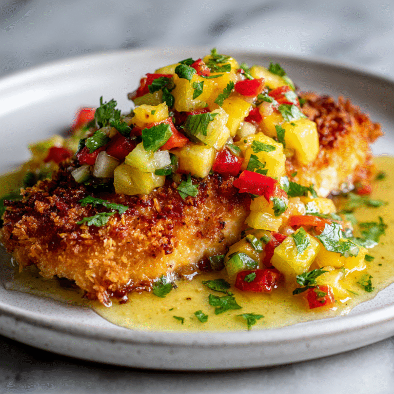 Coconut Salmon & Pineapple Salsa