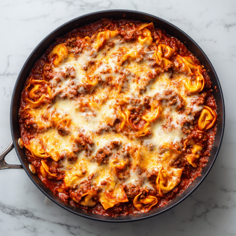 Cheesy Enchilada Tortellini Skillet