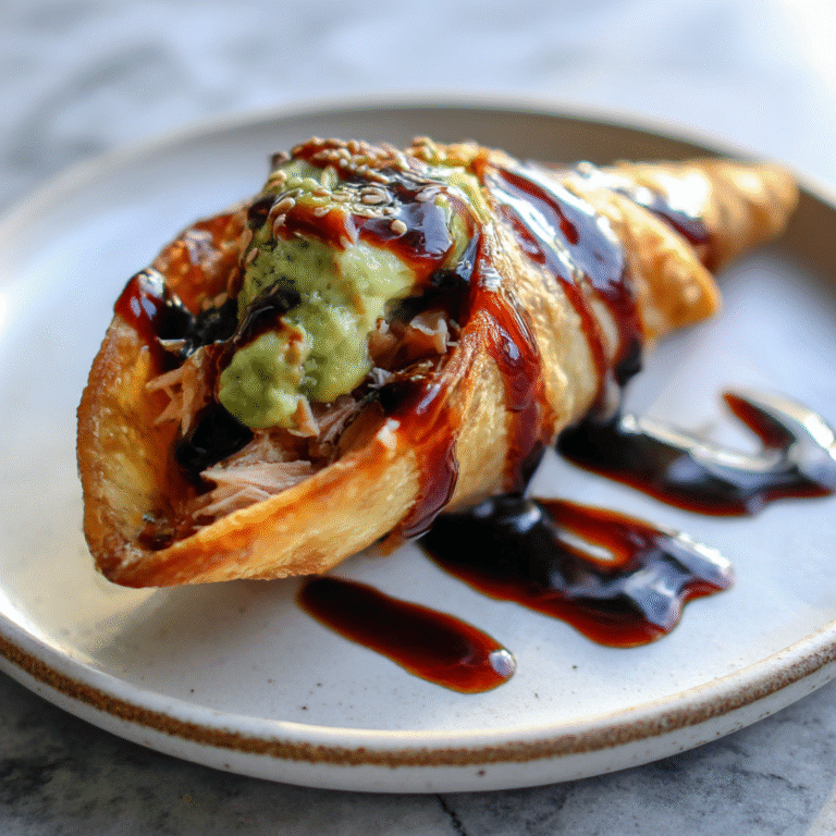Crispy Sushi Wonton Cones