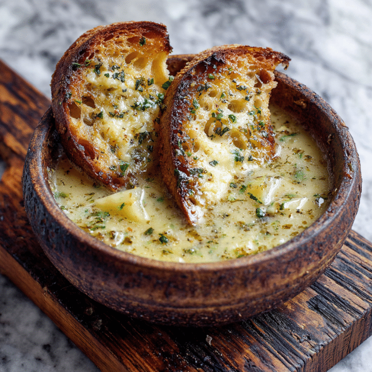 Hearty Cheddar Garlic Herb Potato Soup