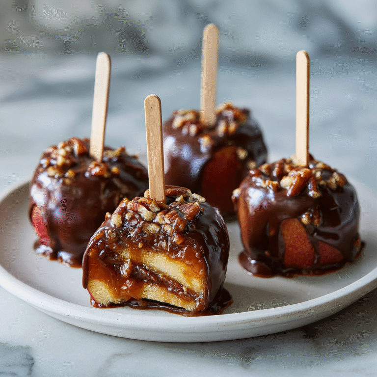 Easy Chocolate Turtle Apple Slices