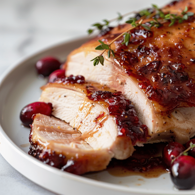 Cranberry Orange Glazed Turkey Breast