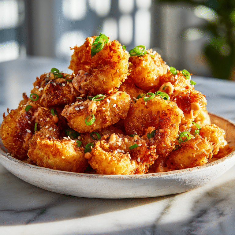Crispy Popcorn Shrimp with Spicy Mayo