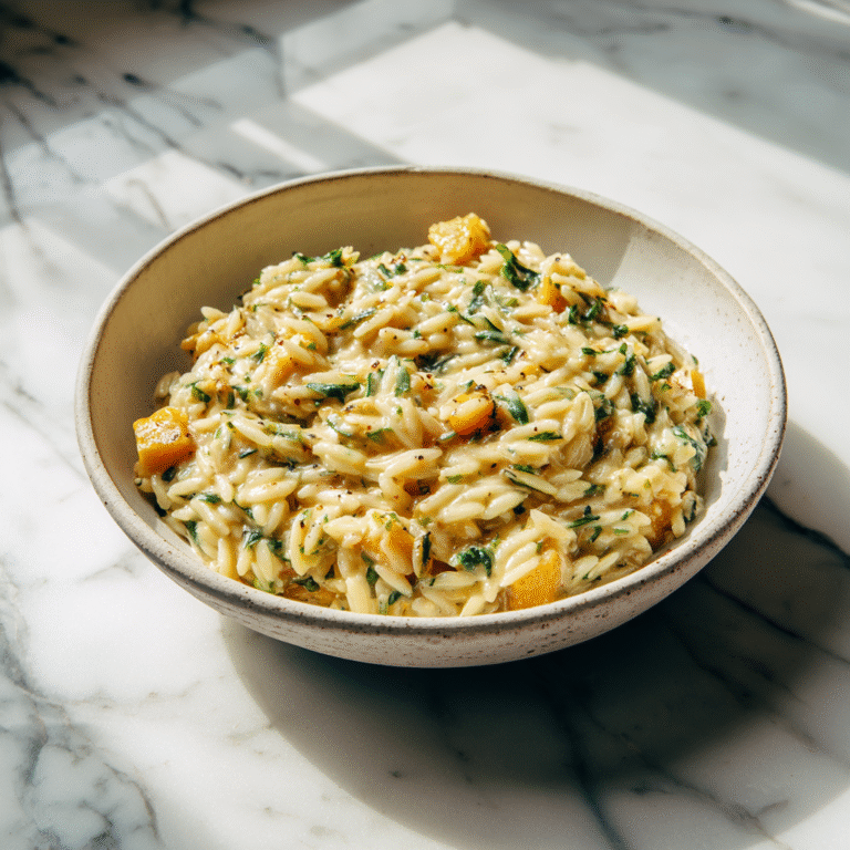 Creamy Orzo with Roasted Butternut