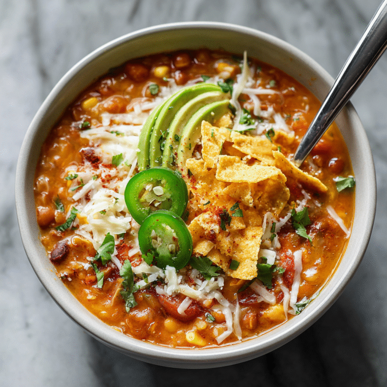 Decadent Lentil Tortilla Soup