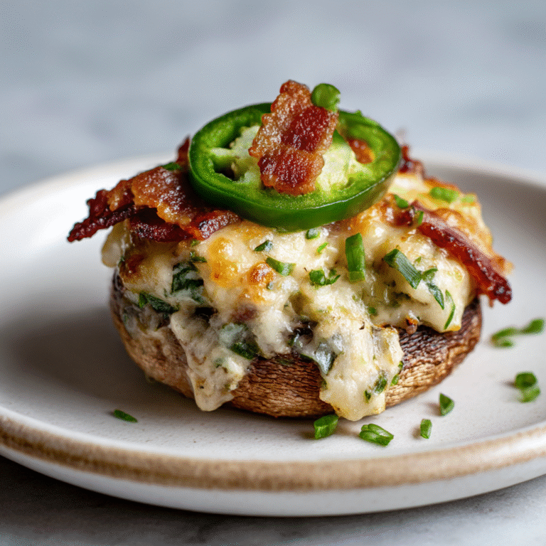 Jalapeño Popper Stuffed Mushrooms