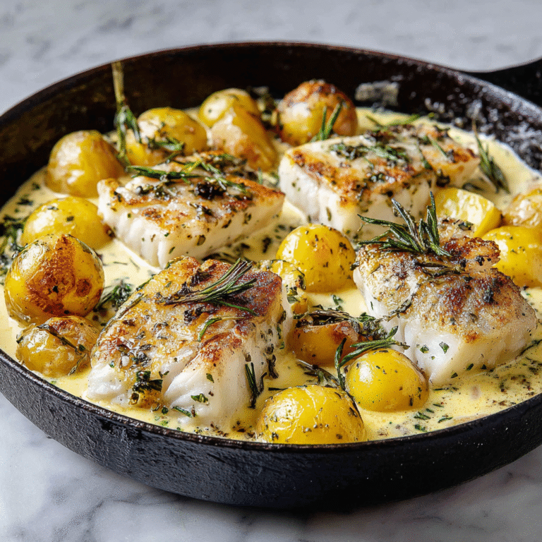Cod & Potatoes in Rosemary Cream Sauce