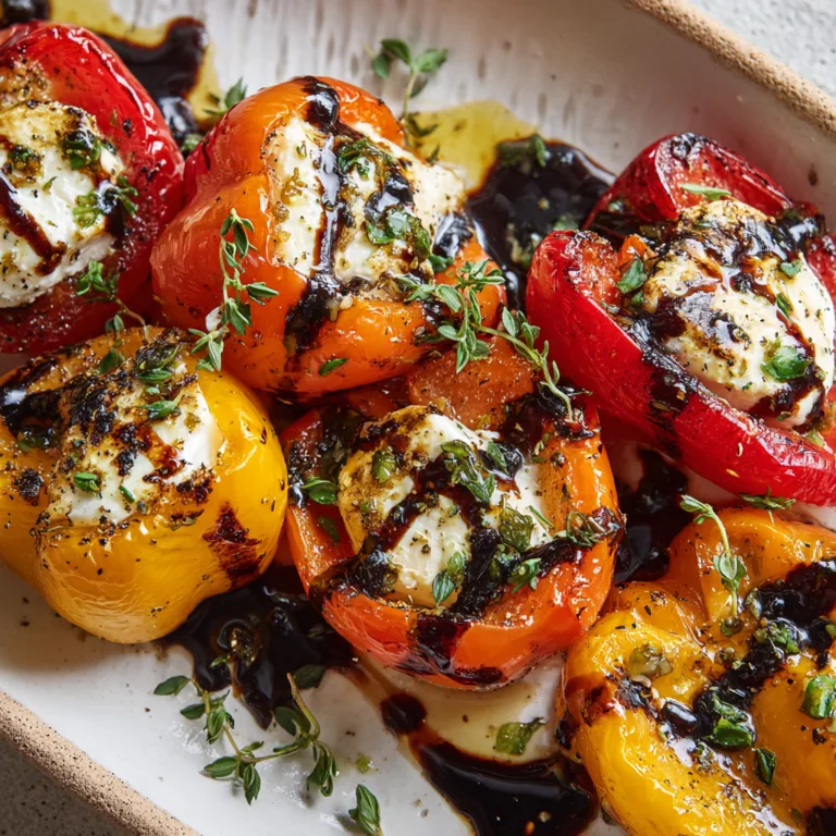 Roasted Goat Cheese Stuffed Mini Peppers
