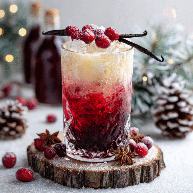Festive Vanilla Cranberry Crush Drink