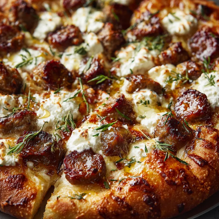 Sausage Ricotta Hot Honey Pizza Recipe