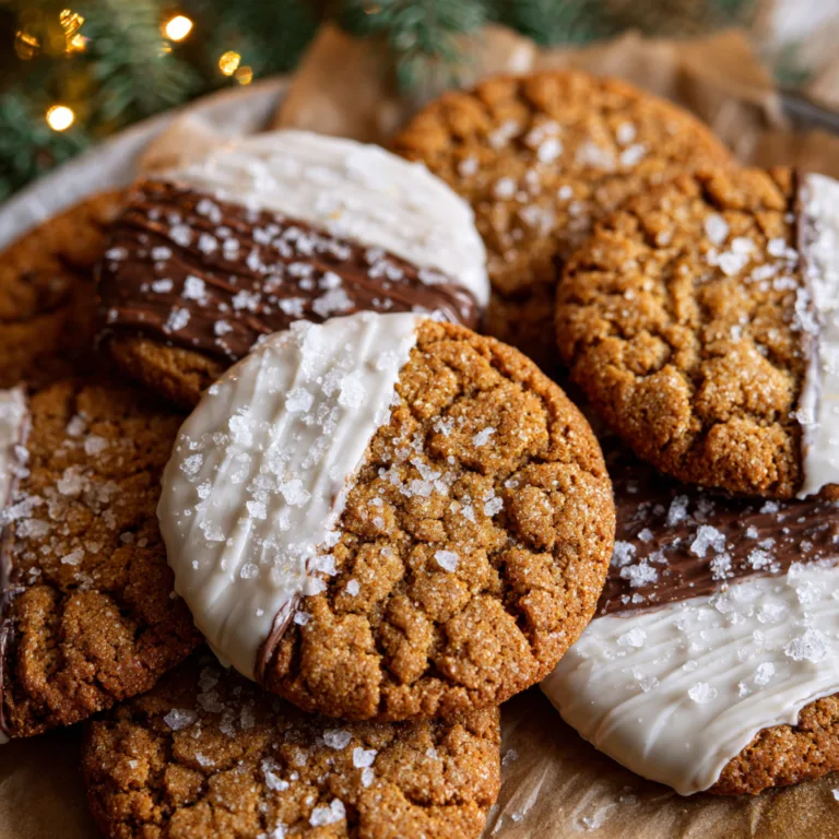 White Chocolate Dipped Chewy Maple Cookies