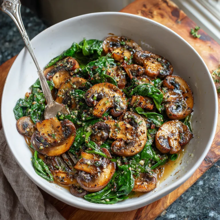 Quick & Healthy Sautéed Mushrooms with Spinach Recipe