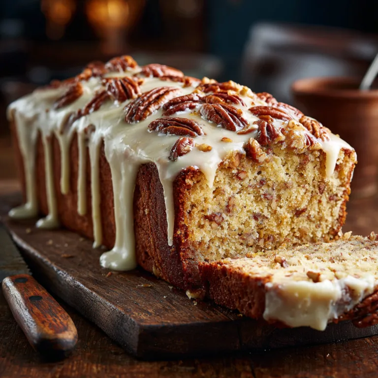 Butter Pecan Cake Loaf with Cream Cheese Icing
