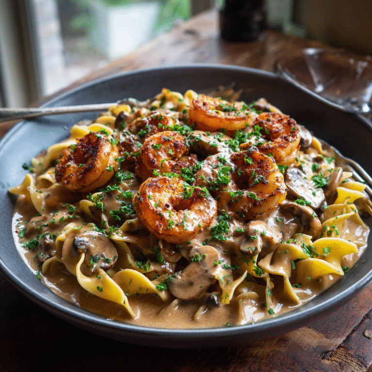 Blackened Shrimp Stroganoff