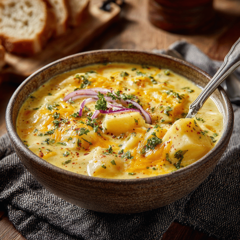 Cheddar Herb Potato Soup
