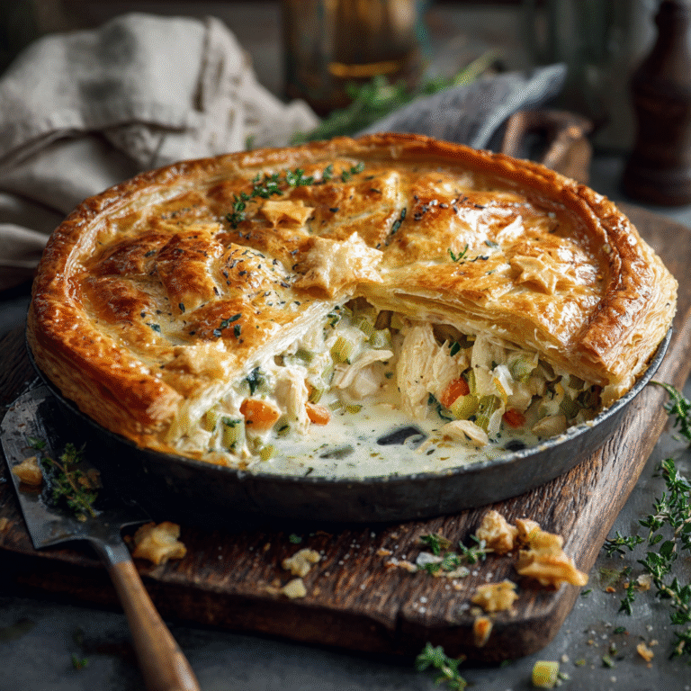 Creamy Chicken Leek Pie