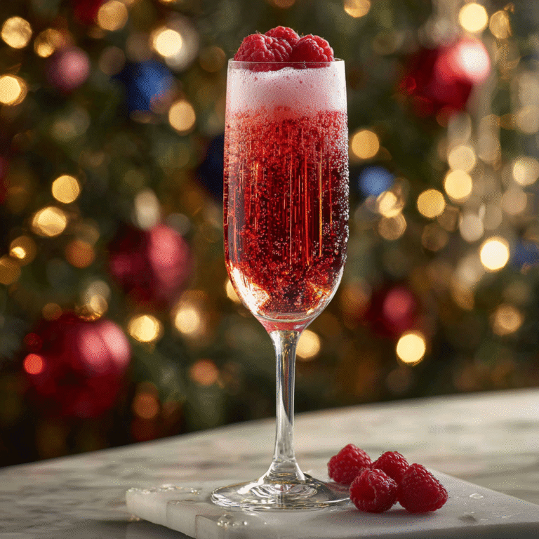 Raspberry Champagne Bellini