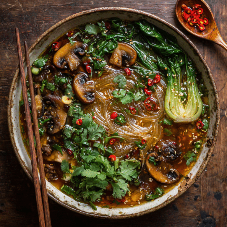 Mushroom Noodle Soup