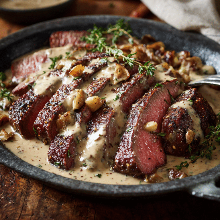 Whiskey Cream Bavette Steak