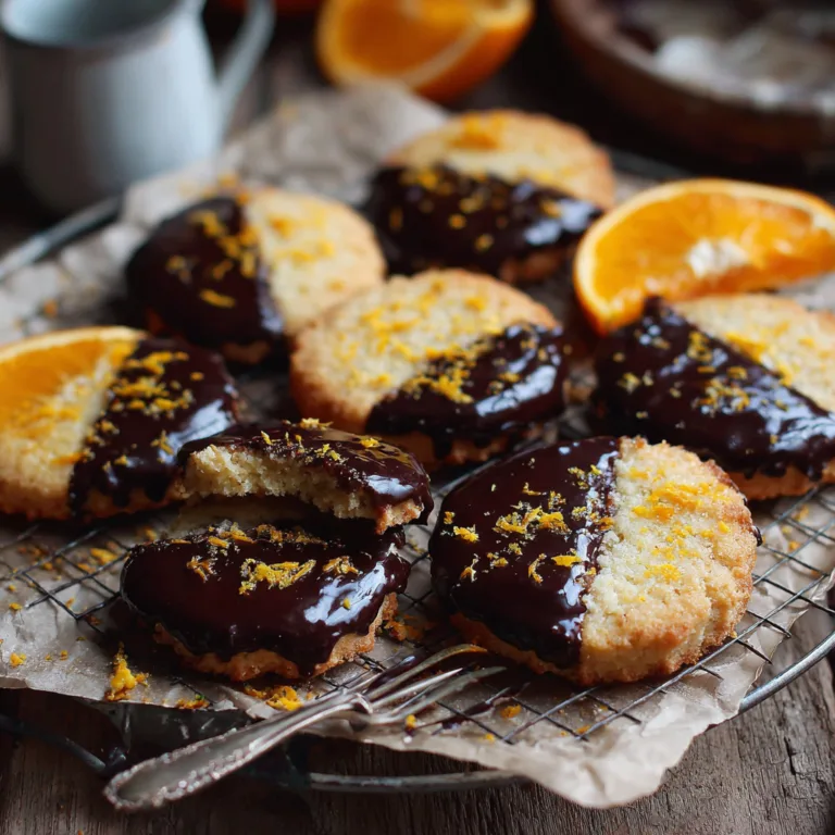 Chocolate Dipped Orange Shortbread Recipe