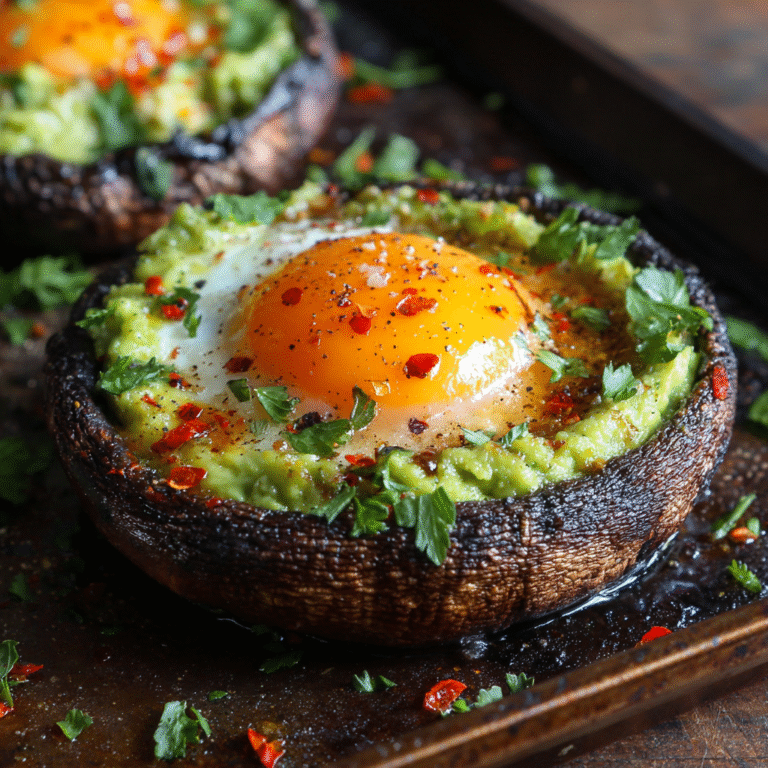 Avocado Egg Mushrooms