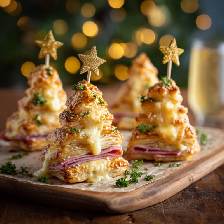 Ham & Cheese Puff Pastry Christmas Trees Recipe