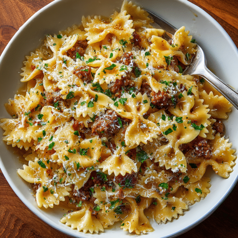 Garlic Butter Beef Pasta