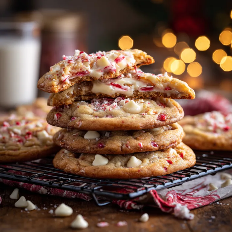 White Chocolate Candy Cane Cookies Recipe