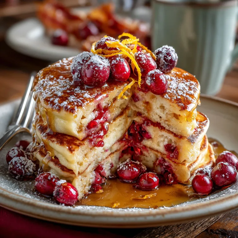 Fluffy Cranberry Orange Pancakes Recipe