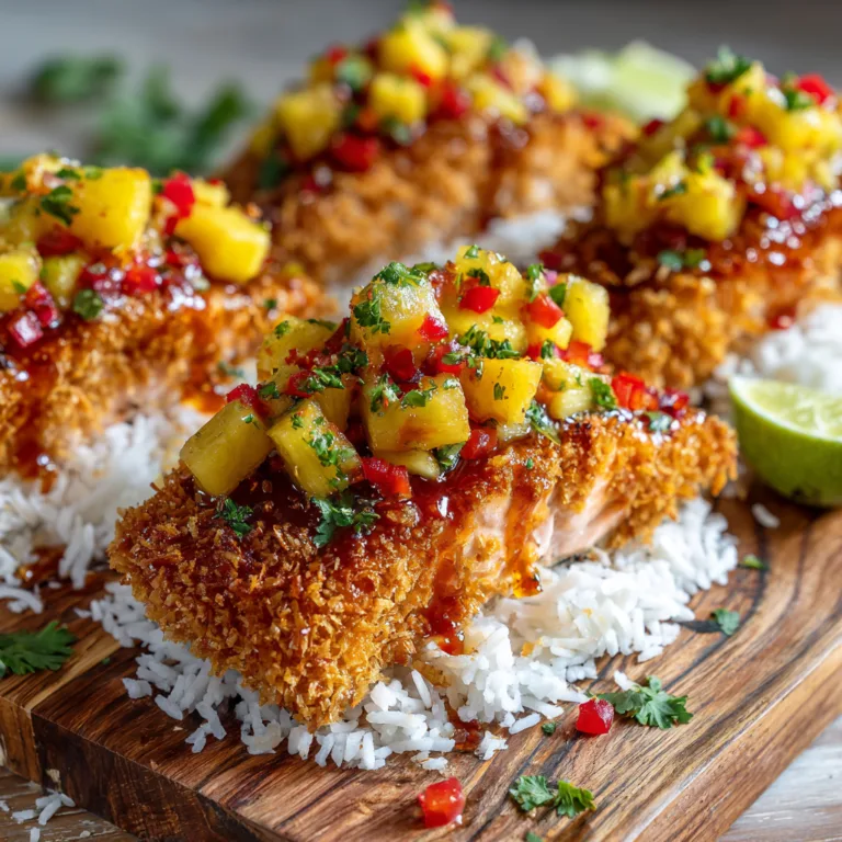 Crispy Coconut Crusted Salmon
