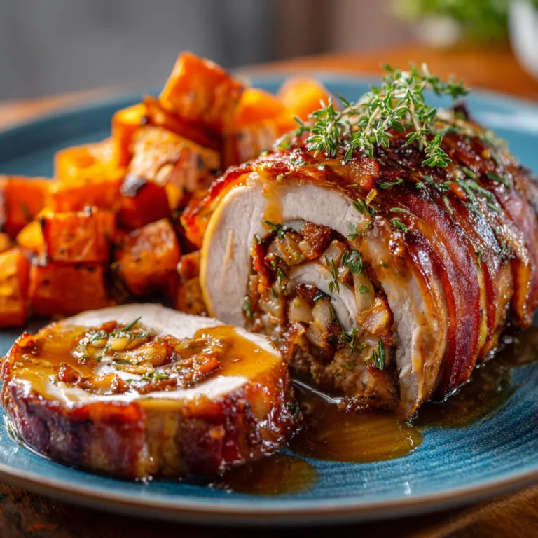 Bacon & Apple Stuffed Pork Loin Recipe