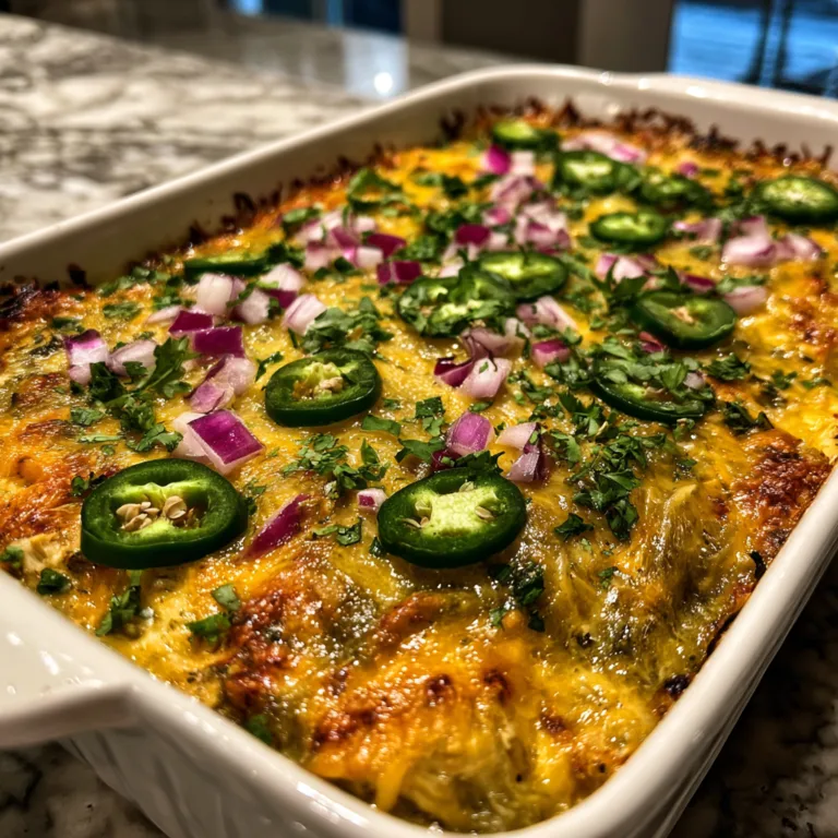 Healthy Salsa Verde Chicken Casserole