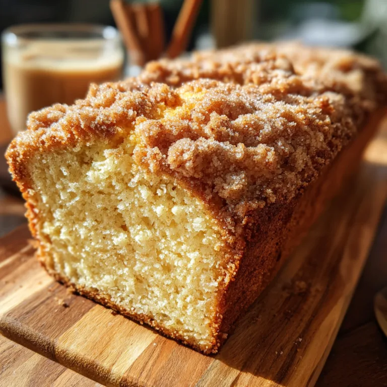 Sweet Eggnog Bread with Crumb Topping