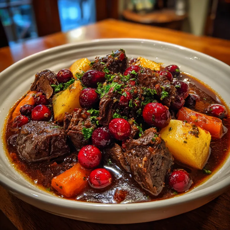 Cranberry Apple Beef Stew