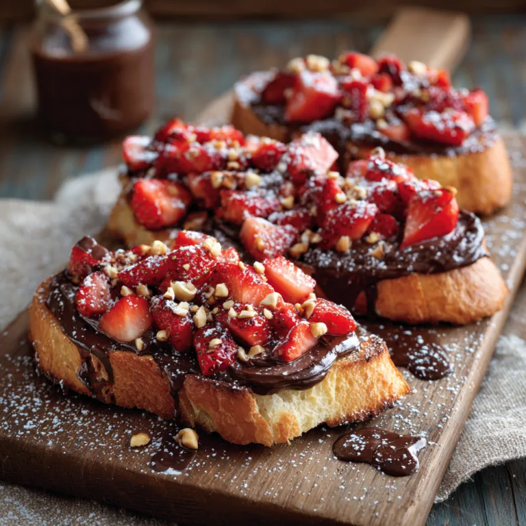 Indulgent Chocolate Strawberry Bruschetta Recipe
