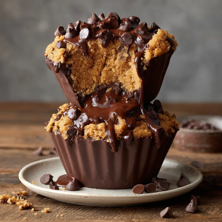 Indulgent No-Bake Chocolate Chip Cookie Dough Cups