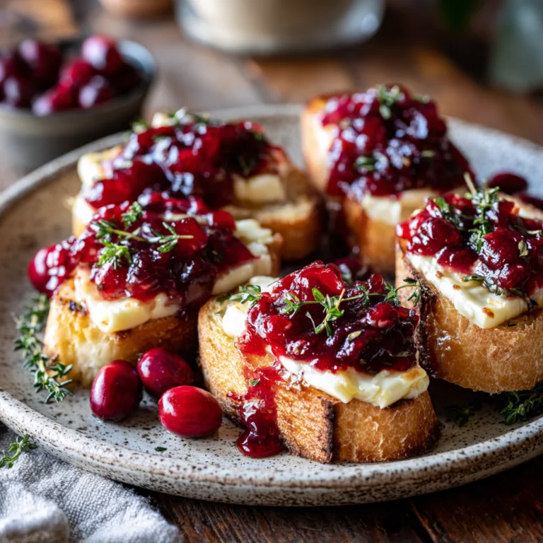 Cranberry and Brie Crostini: The Perfect Holiday Appetizer