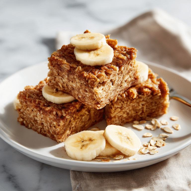 Healthy Banana Oatmeal Bars
