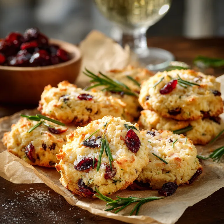 Savory Cranberry Rosemary Parmesan Cookies Recipe
