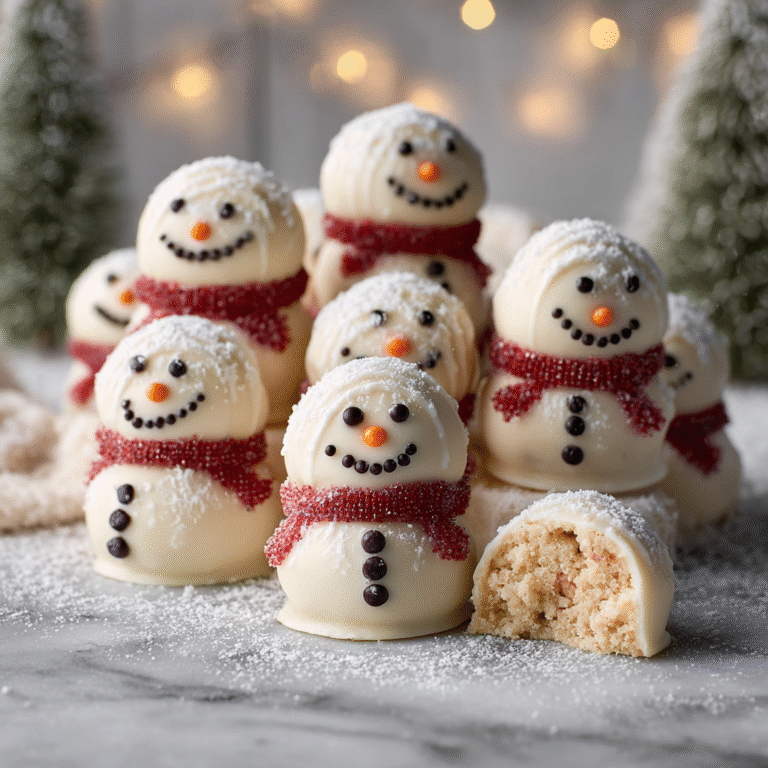 Vegan Snowman Truffles