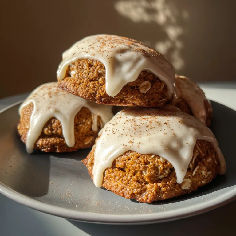 Glazed Pumpkin Oatmeal Cookies