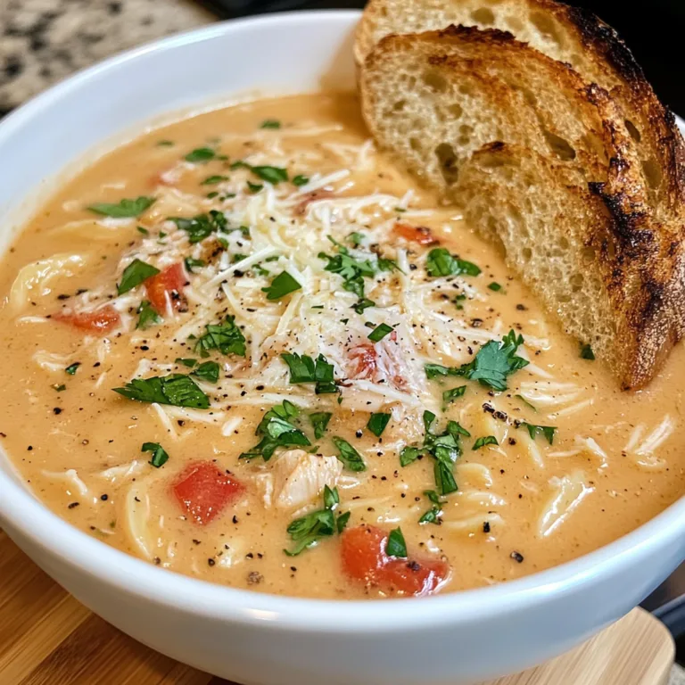 Creamy Tomato Chicken Orzo Soup