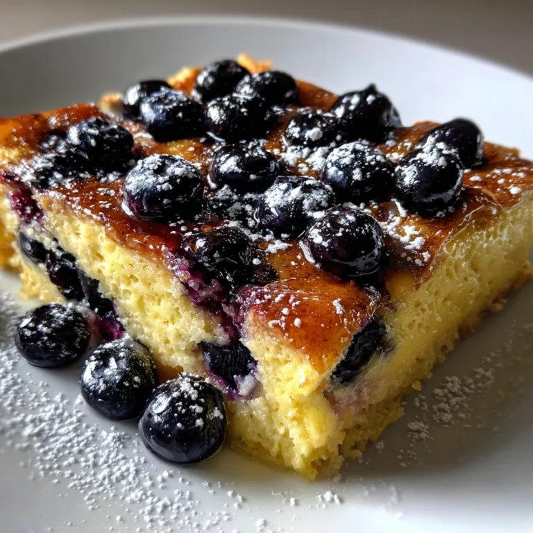Custardy Blueberry Pancake Bake