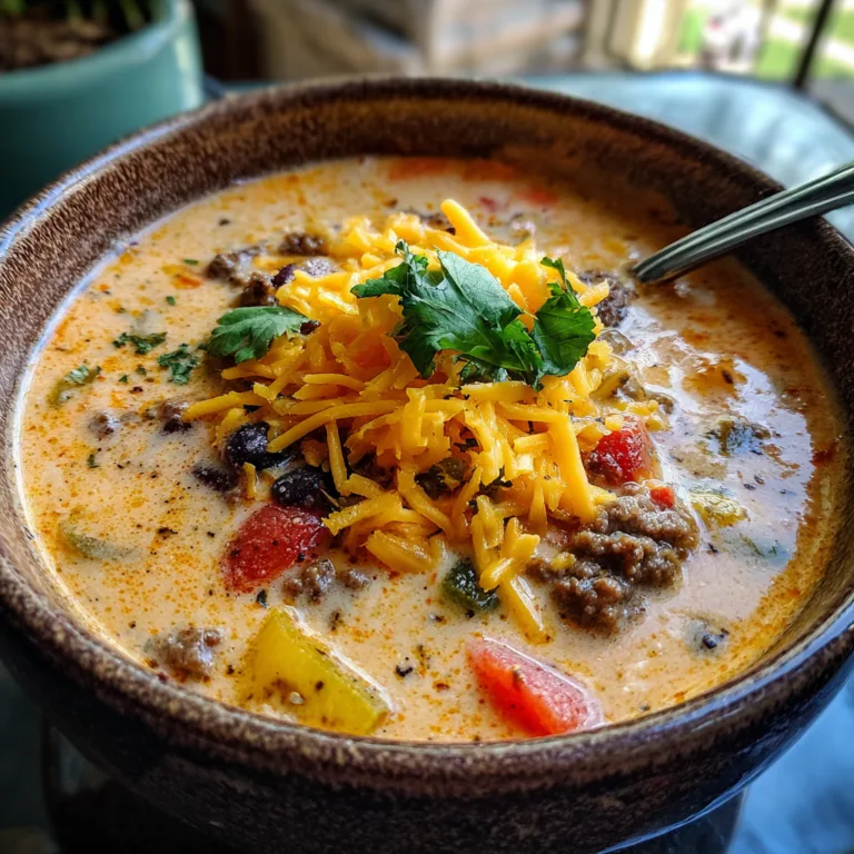 The Ultimate Creamy Cheesy Taco Soup