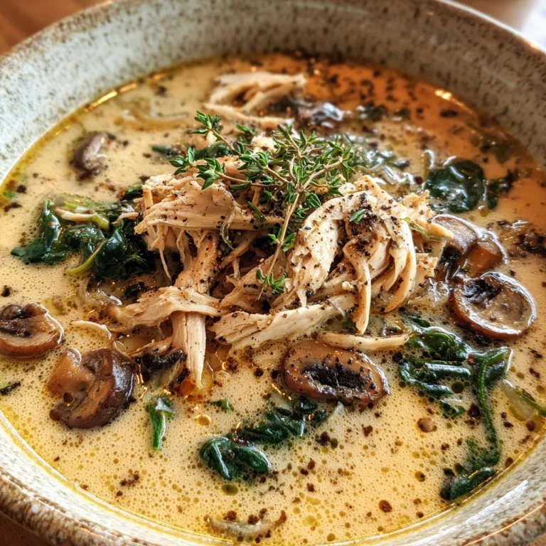 Creamy Rotisserie Chicken & Mushroom Soup Recipe