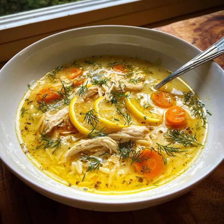 Classic Greek Lemon Chicken Soup