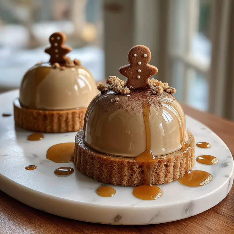 Gingerbread Latte Mousse Domes