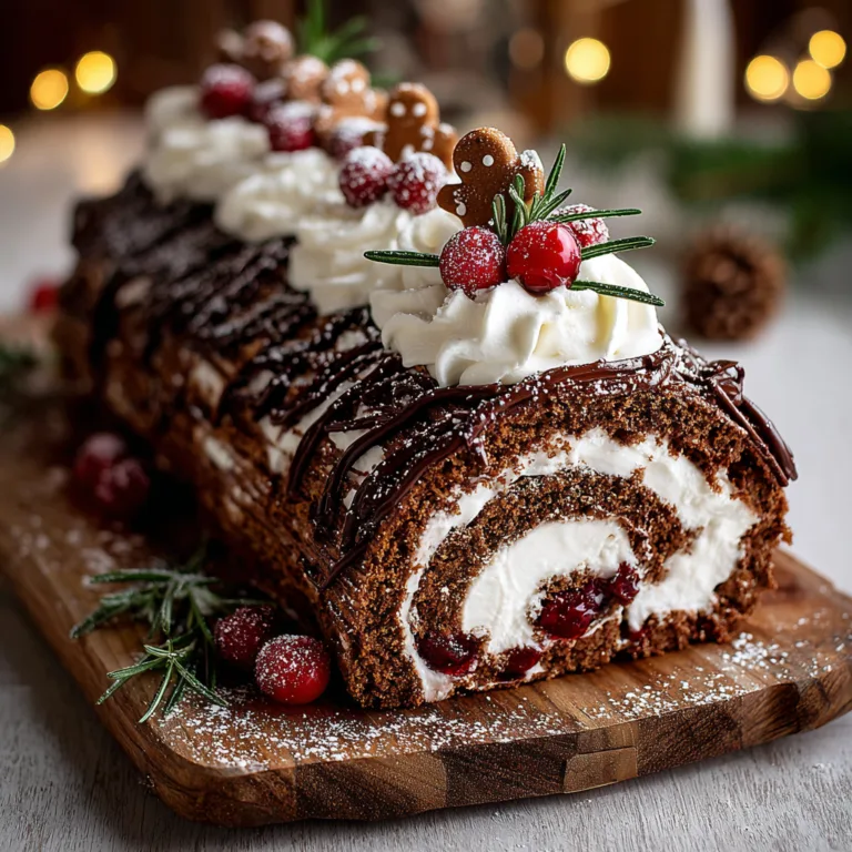 Gingerbread Yule Log
