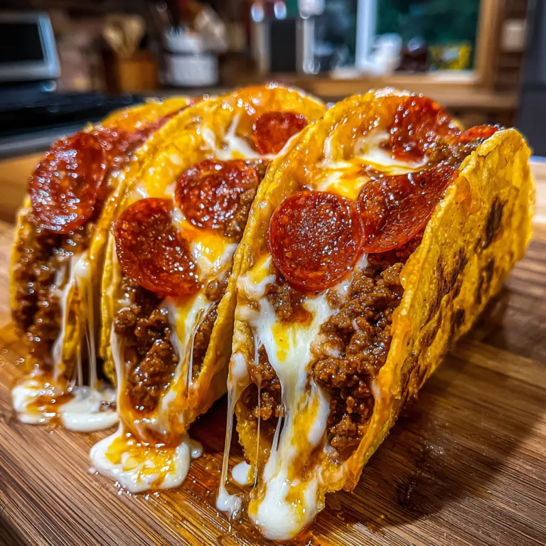 Cheesy Pepperoni Pizza Tacos